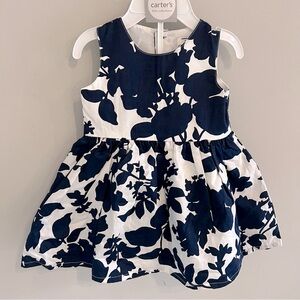 NWT Carters Girls 2 Piece 6Month Floral Dress With Romper.